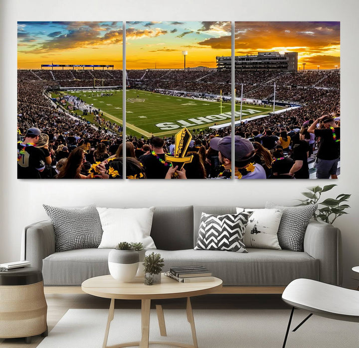 UCF Knights Football Team Print - Orlando FBC Mortgage Stadium Wall Art Canvas Print