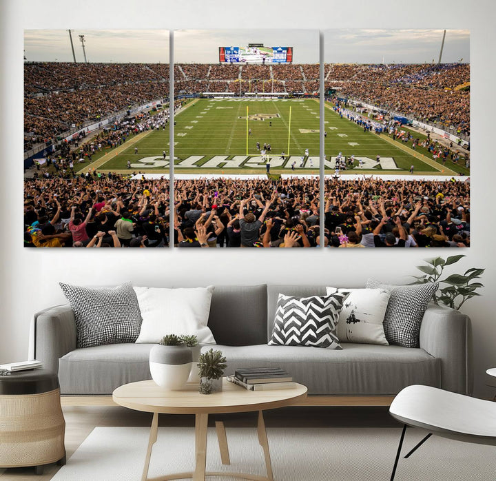 UCF Knights Football Team Print - Orlando FBC Mortgage Stadium Wall Art Canvas Print