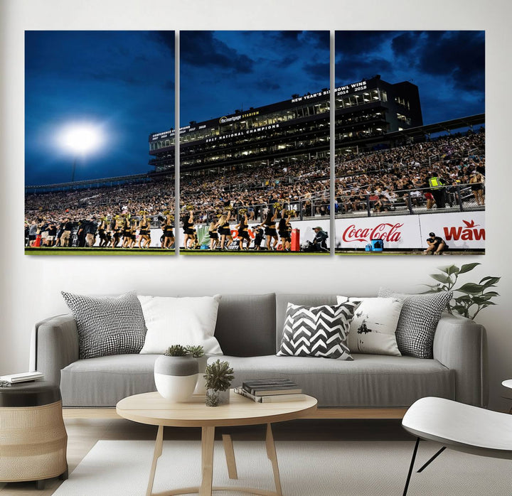 UCF Knights Football Team Print - Orlando FBC Mortgage Stadium Wall Art Canvas Print