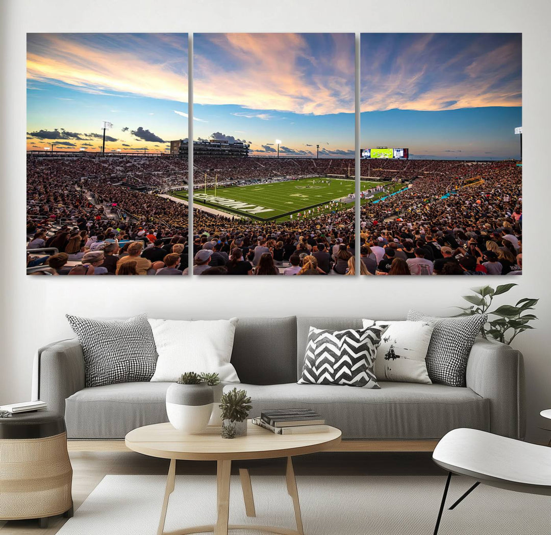 UCF Knights Football Team Print - Orlando FBC Mortgage Stadium Wall Art Canvas Print