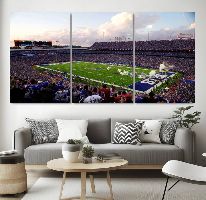 Buffalo Bills Football Team Print - Buffalo Highmark Stadium Wall Art Canvas Print