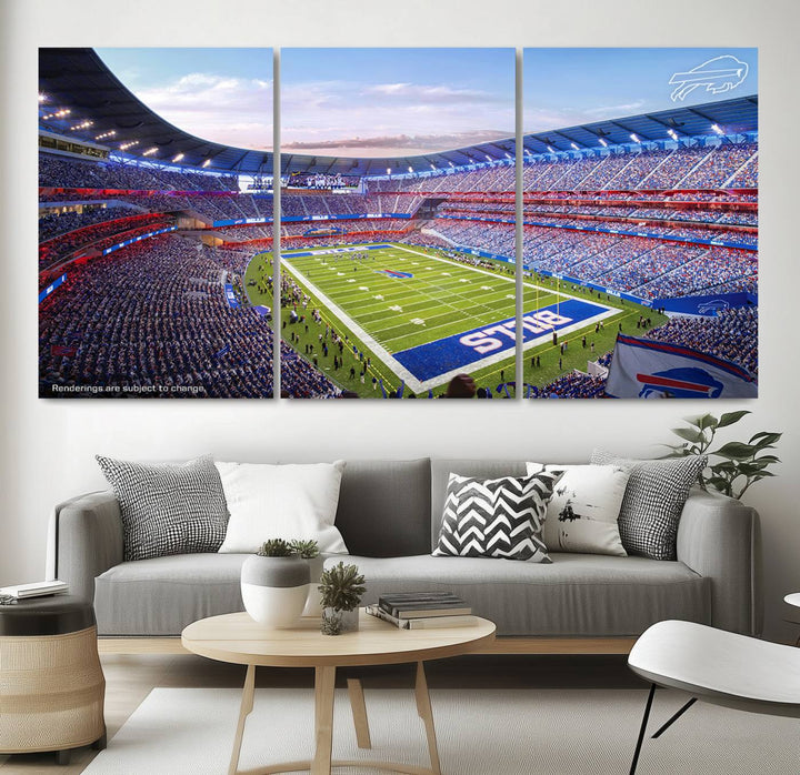 Buffalo Bills Football Team Print - Buffalo Highmark Stadium Wall Art Canvas Print