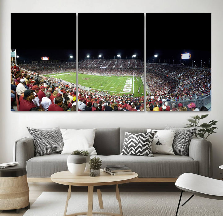 Stanford University Cardinal Football Team Print - Stanford Stadium Wall Art Canvas Print