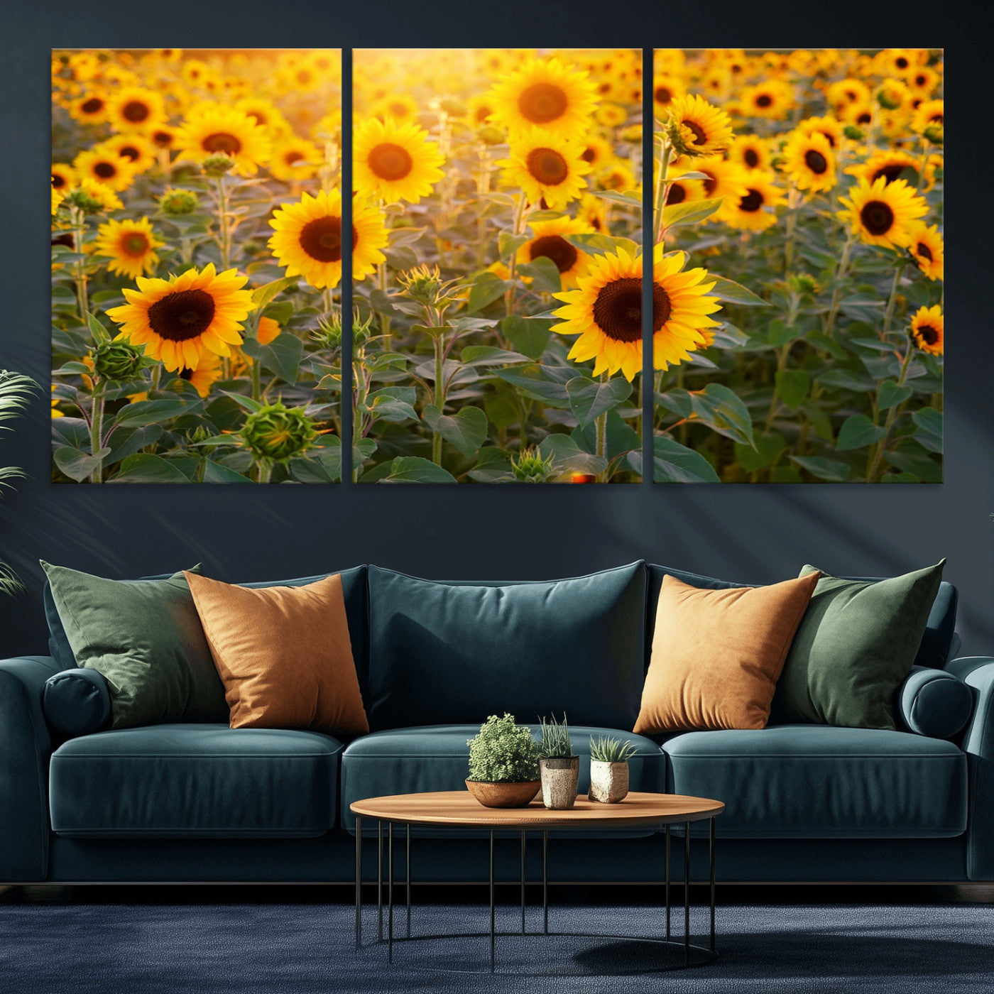 MGV-CV-60X30-3P - Sunflower Sunshine Wall Art Canvas Print