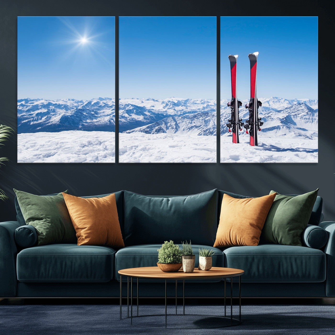 MGV-CV-60X30-3P - Ski Season Snow Wall Art Canvas Print