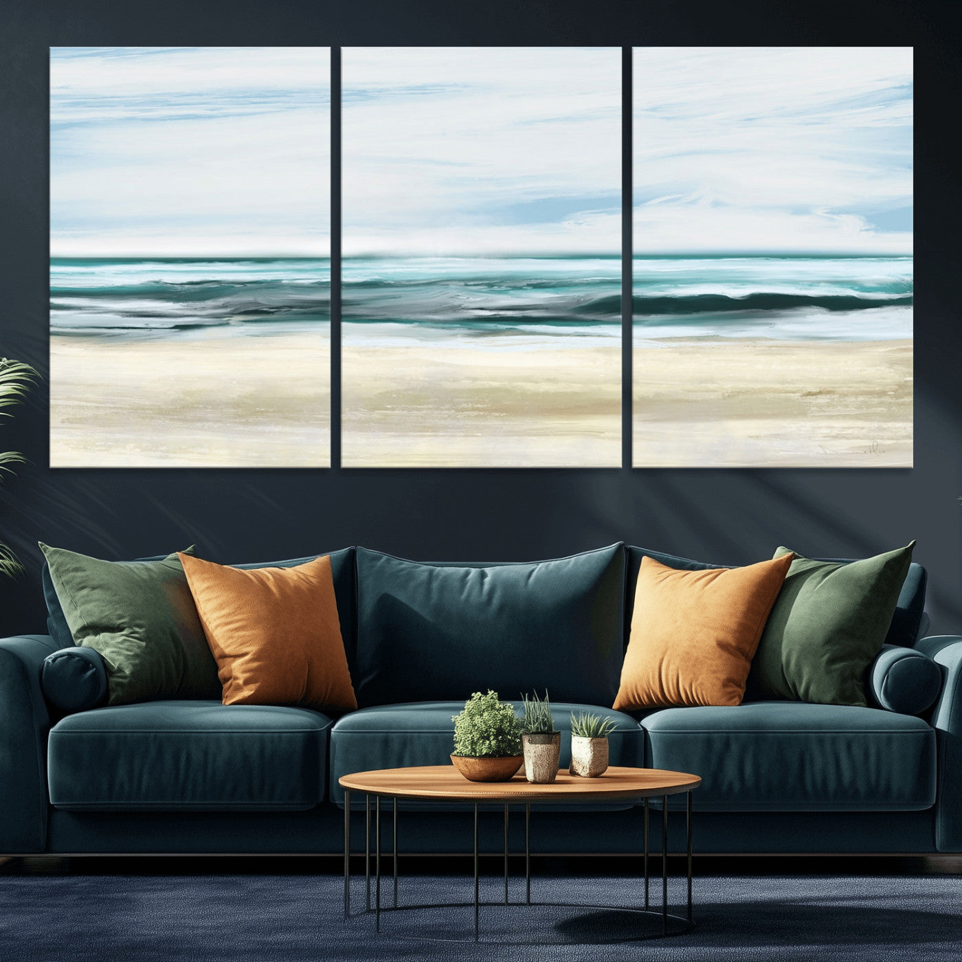 -Ocean Abstract Wall Art Canvas Print