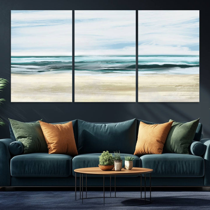 Ocean Abstract Wall Art Canvas Print.