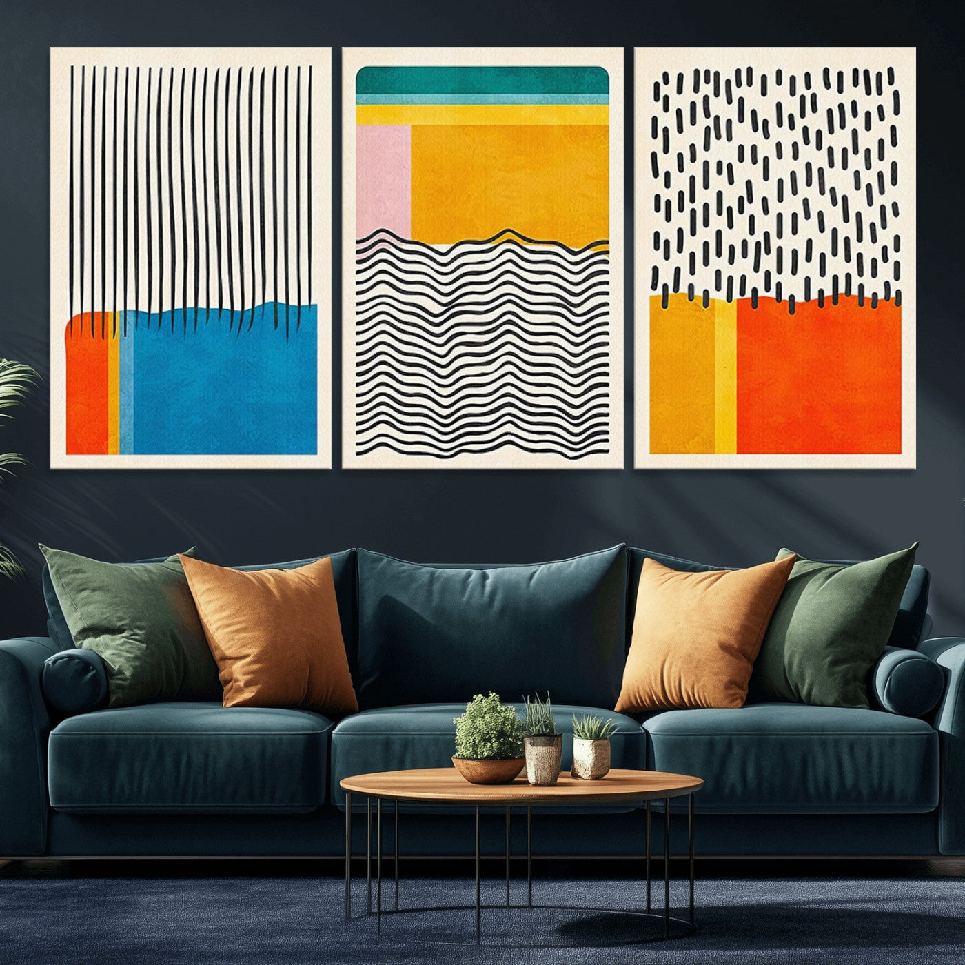MGV-CV-60X30-3P - Canvas Print Wall Art Abstract Illustrs Art Boho