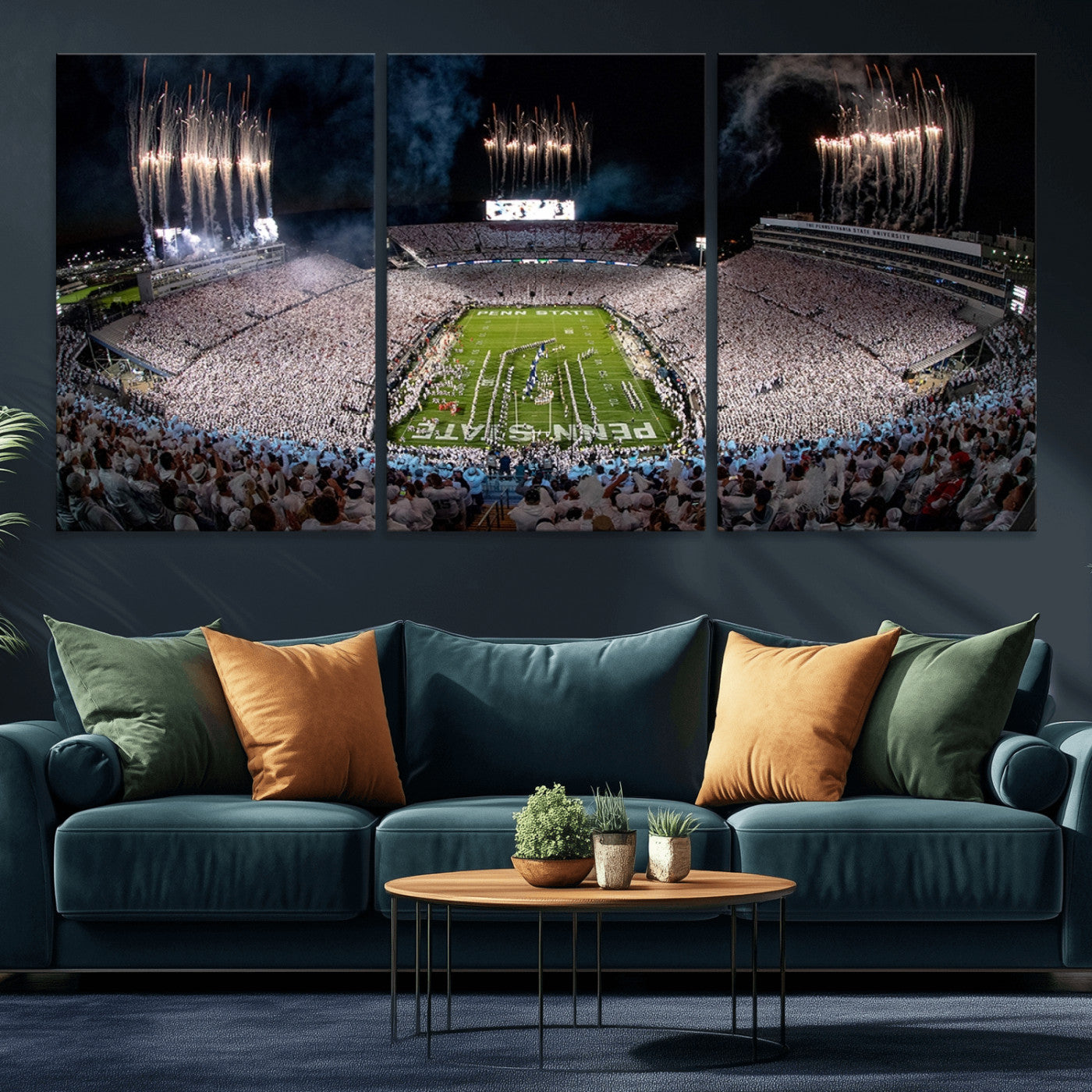 MGV-CV-60X30-3P - Penn Stadium Football Wall Art Canvas Print, Pennsylvania University Football Stadium