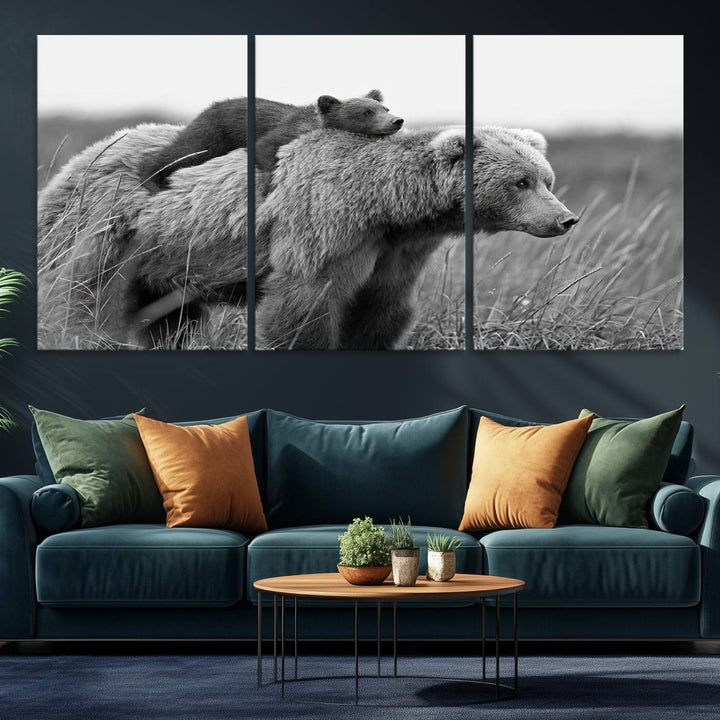 The Bear and Cub Wall Art Canvas is prominently displayed.