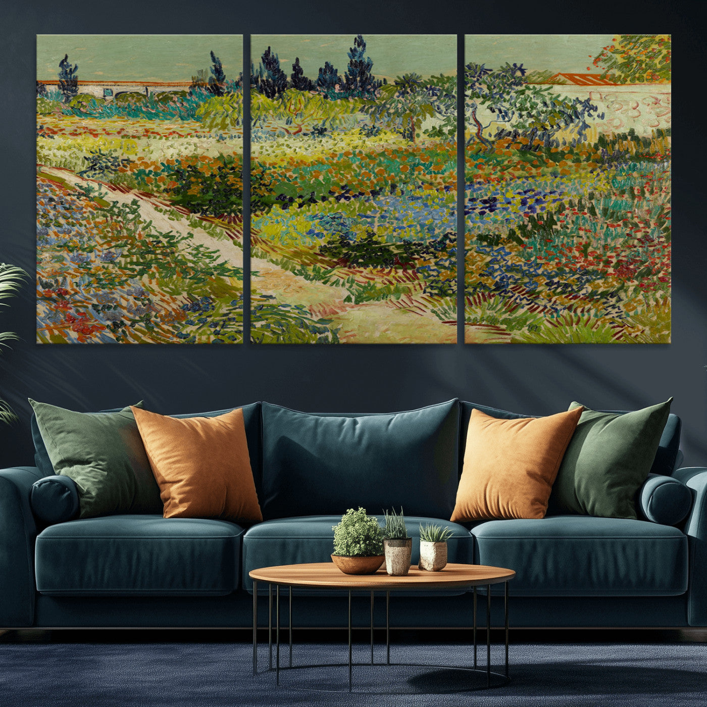 MGV-CV-60X30-3P - Vincent van Gogh Garden at Arles Wall Art Canvas Print