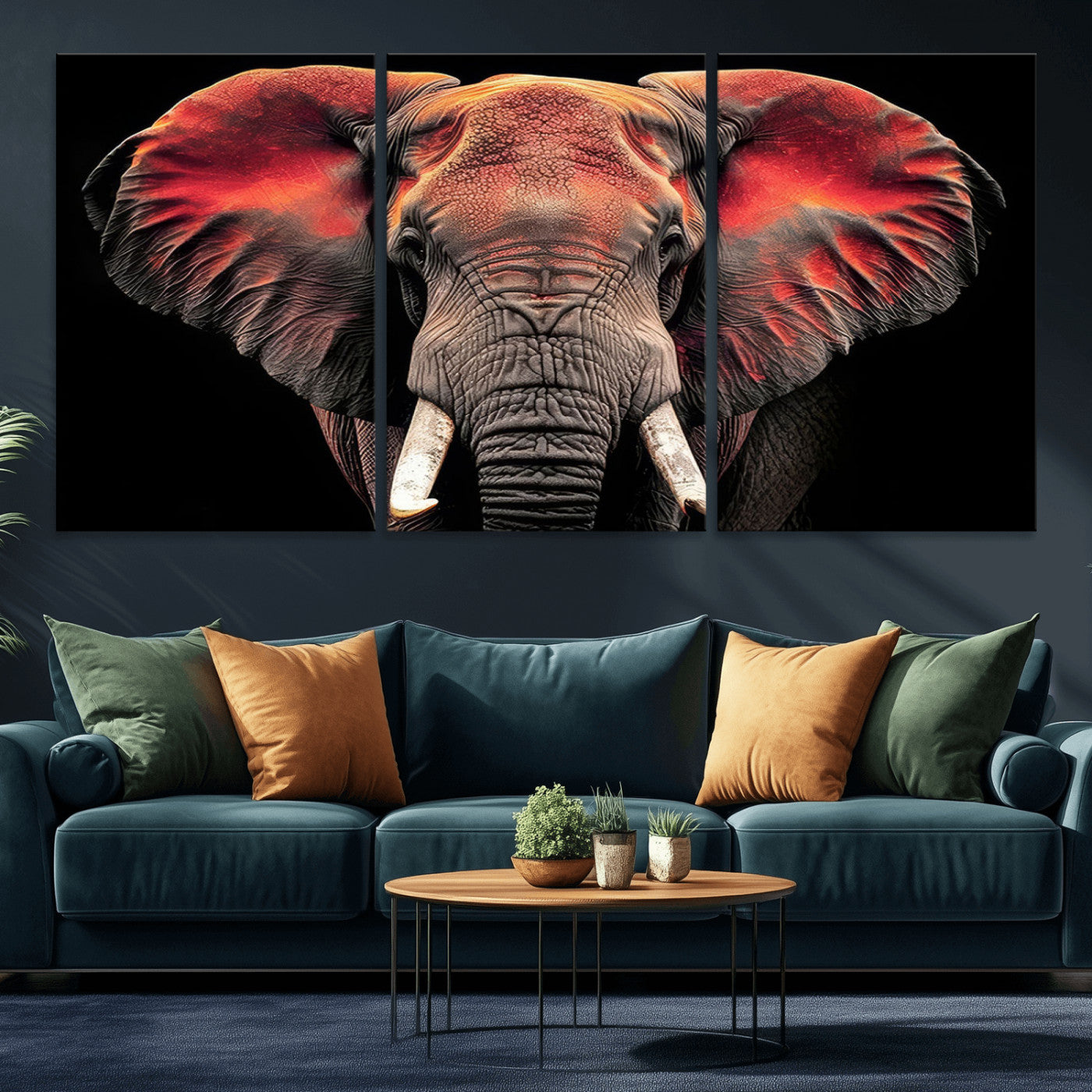 -Elephant Wall Art Canvas Print
