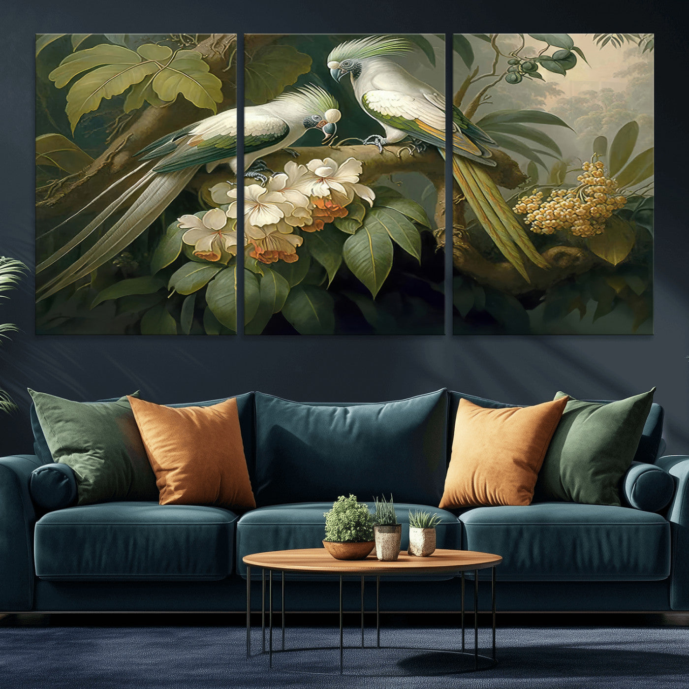 -Tropical Paradise Print Wall Art Stunning Artwork of a Parrot in a Lush Forest with Beautiful