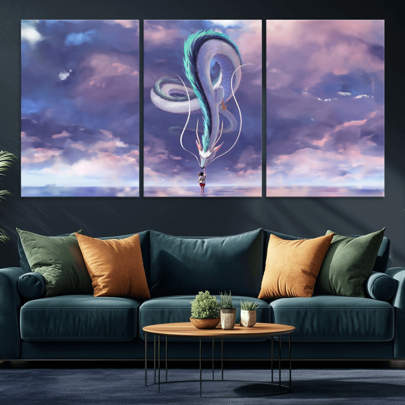 MGV-CV-60X30-3P - Spirited Away Haku and Chihiro Poster - Anime Lover - Hayao Miyazaki - Studio Ghibli Poster - Anime