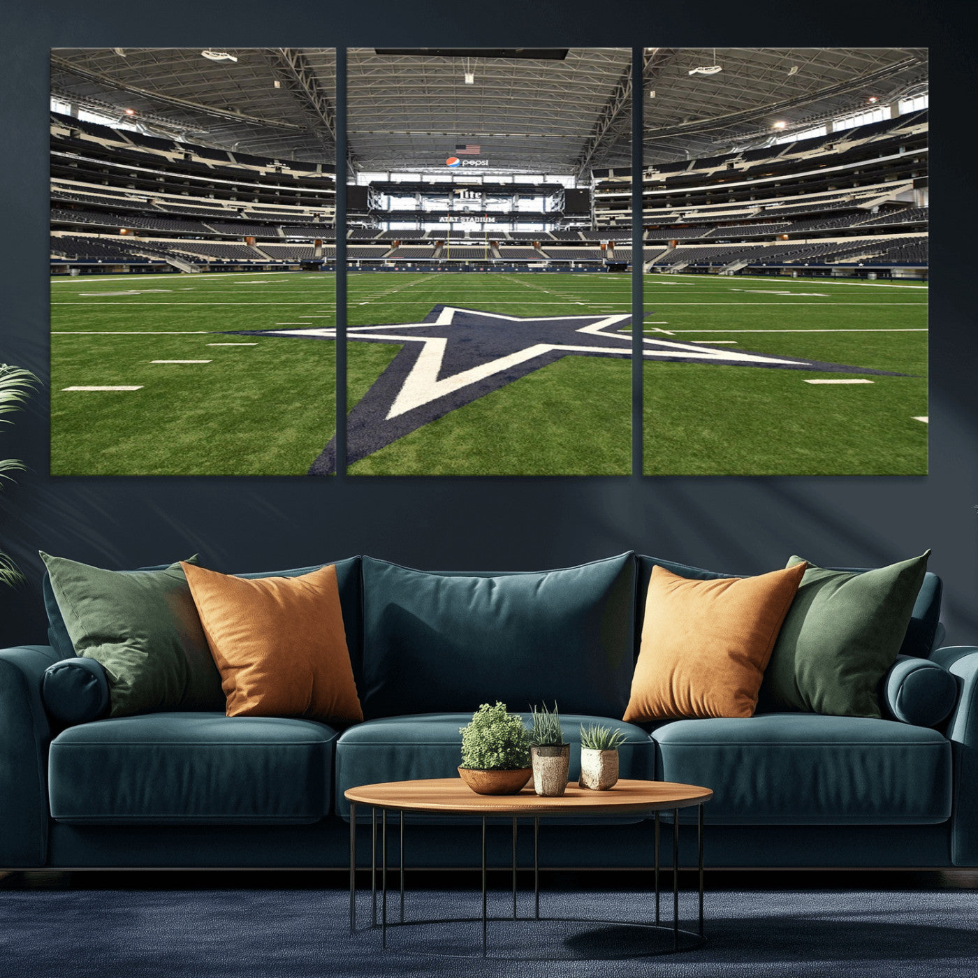 MGV-CV-60X30-3P - Dallas Cowboys Football Team Print - Arlington AT&T Stadium Wall Art Canvas Print
