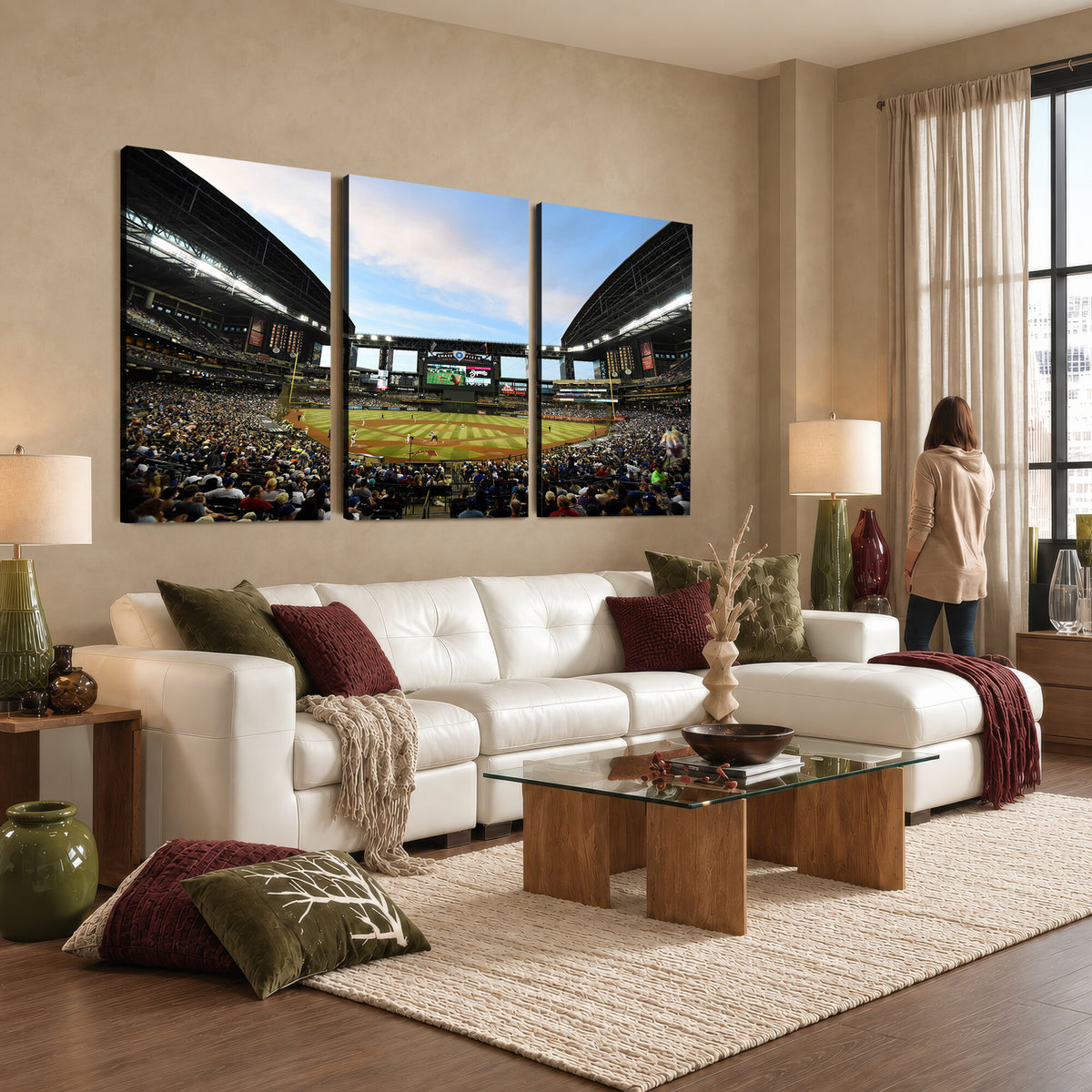 92672-MGV-CV-36X24 - Arizona Diamondbacks Team Print - Phoenix Chase Field