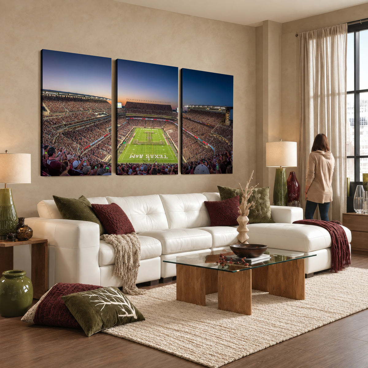 17421-MGV-CV-36X24 - Kyle Field Wall Art Print | Large Texas A&M Aggies Football Canvas Print for Sports Enthusiasts |