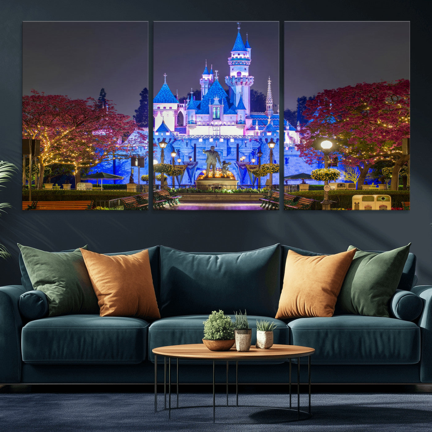 66710-MGV-CV-36X24-Large Disney Castle Wall Art Canvas Print - Magic Kingdom Kids Room Decoration Disney World