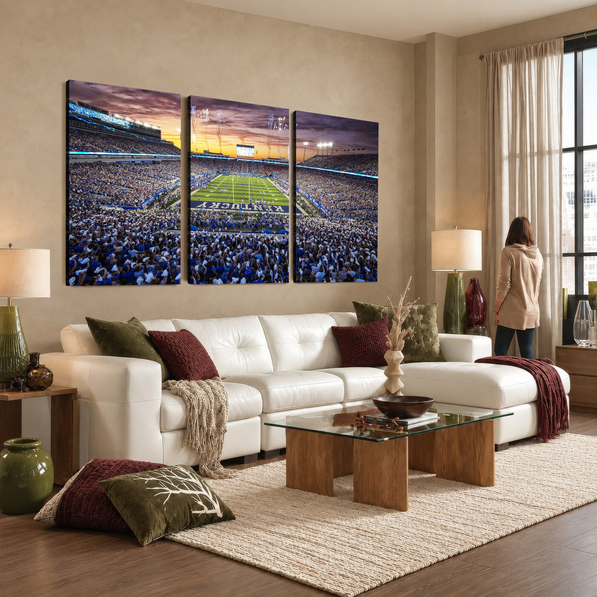 78524-MGV-CV-36X24 - Kroger Field Wall Art Print, Kentucky Stadium Wall Art