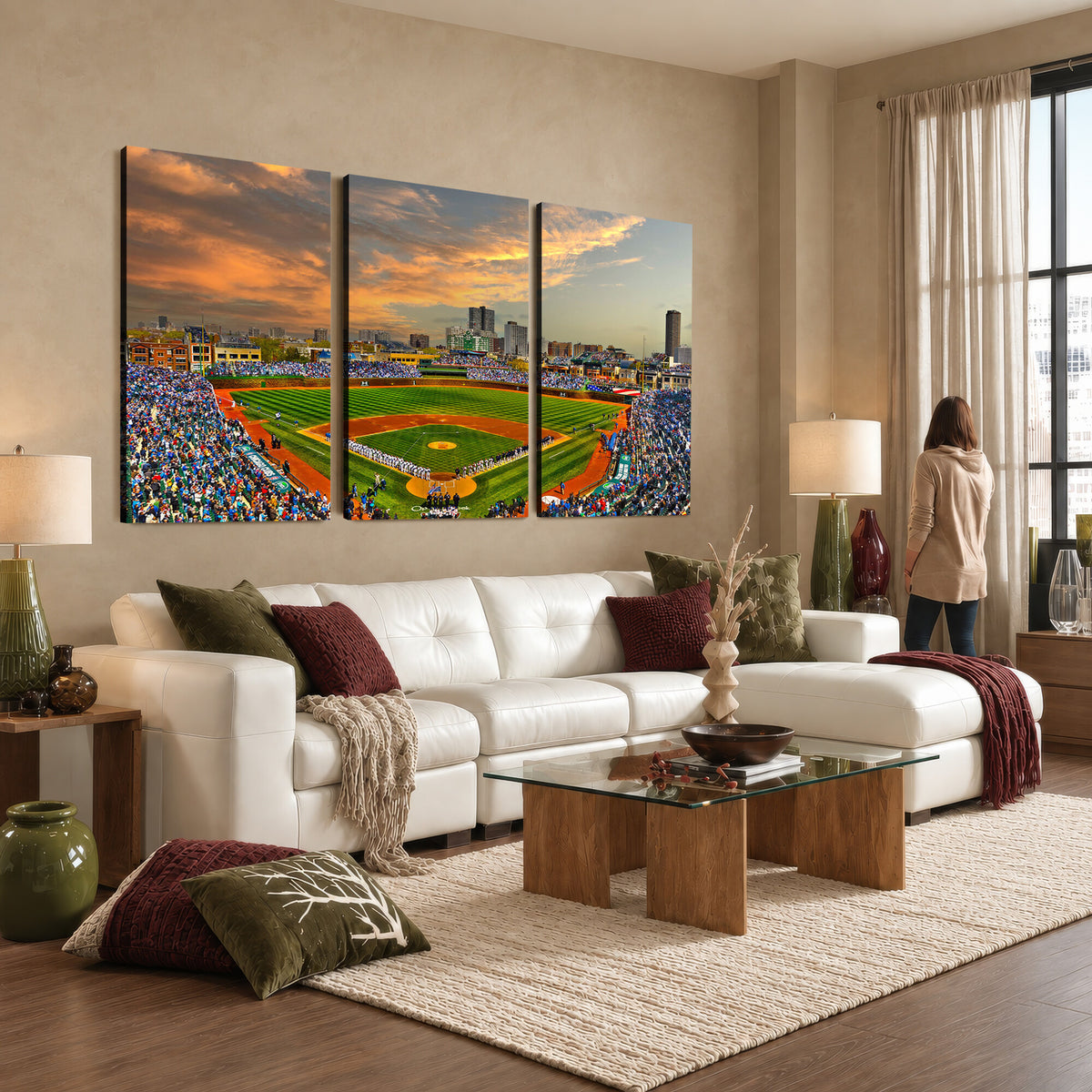45635-MGV-CV-36X24 - Chicago Wrigley Field Wall Art Canvas Print