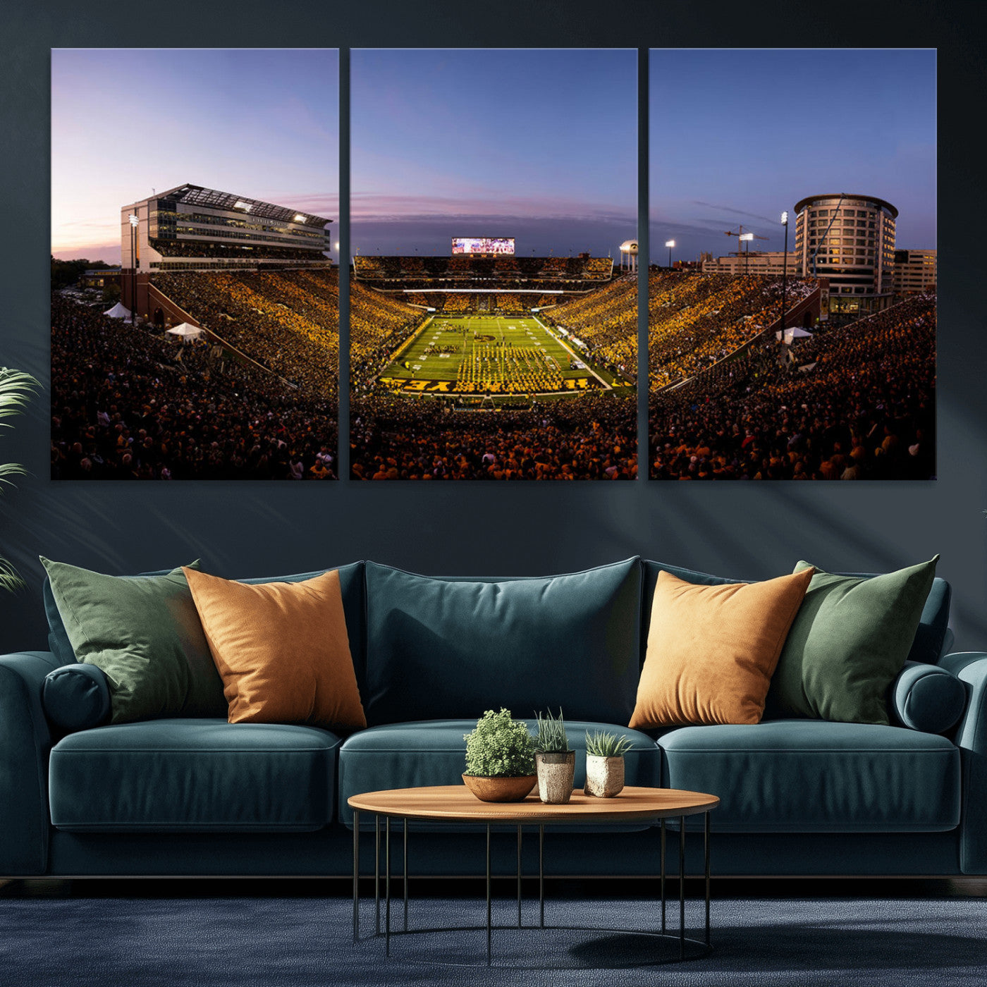 MGV-CV-60X30-3P - Iowa Hawkeyes Kinnick Stadium Wall Art Canvas Print, Framed Iowa Hawkeyes Kinnick Stadium Canvas