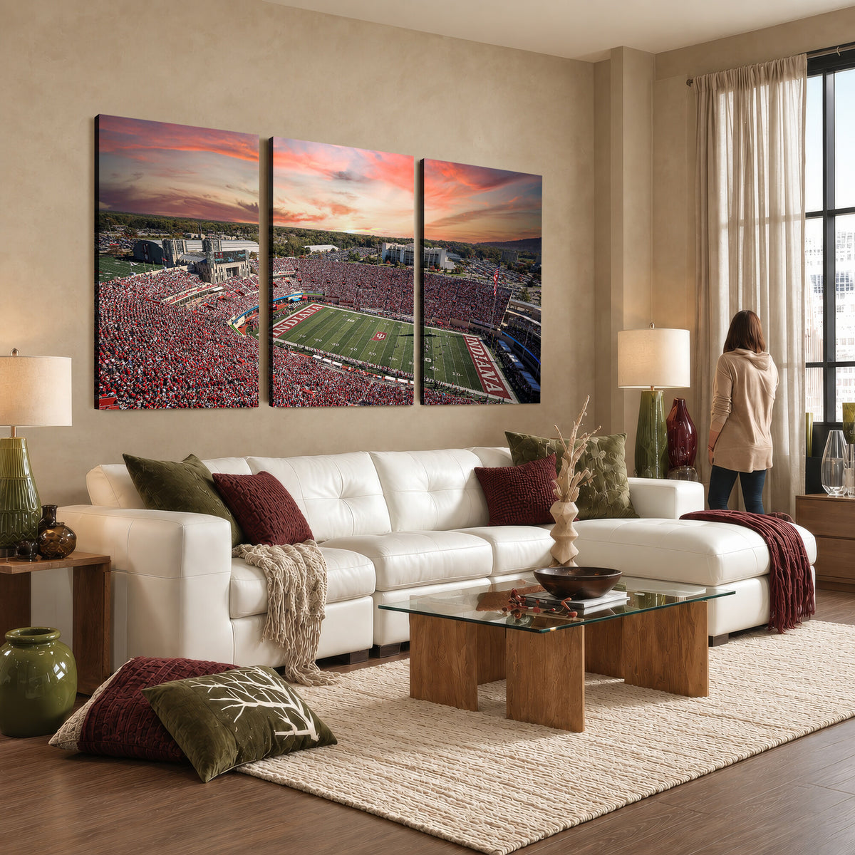 51135-MGV-CV-36X24 - Indiana Memorial Stadium Wall Art Canvas Print
