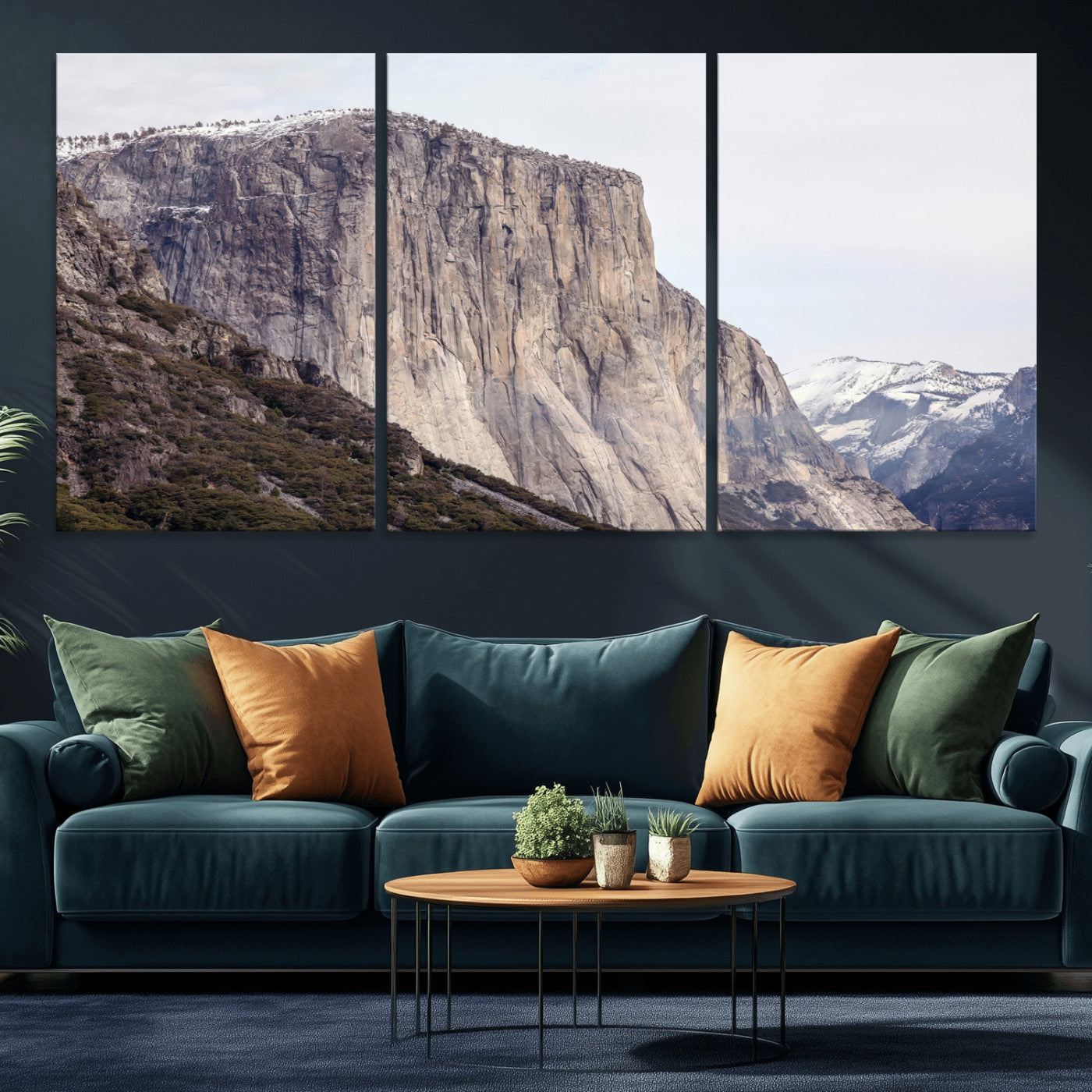 74506434-MGV-CV-36X24 - El Capitan Yosemite Mountain Wall Art – Yosemite Cliff Canvas Print, Rugged Terrain and Timeless Wilderness Decor for Office, Living Room or Cabin