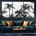 46641801-MGV-CV-40X27-Palm Wall Art Canvas Print, Framed Tropics Art Picture Print, Monochrome Perfect Minimalist Decor