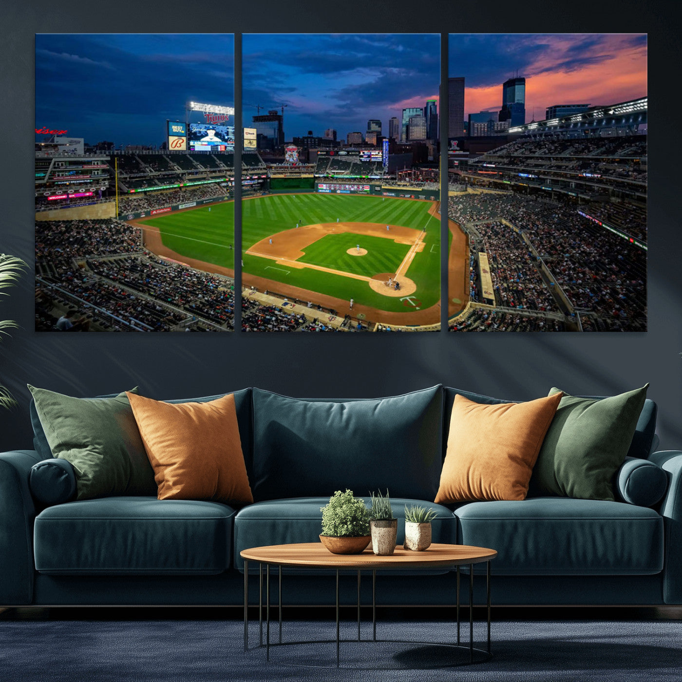 Target Field Wall Art Canvas Print, Baseball Stadium Print, Minneapolis Major League Baseball's Minnesota Twins