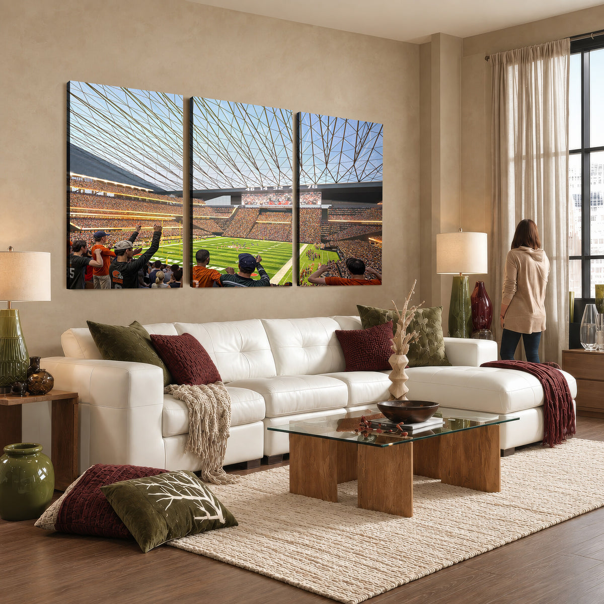81960112-MGV-CV-36X24 - Cleveland Browns Stadium Wall Art Canvas Print