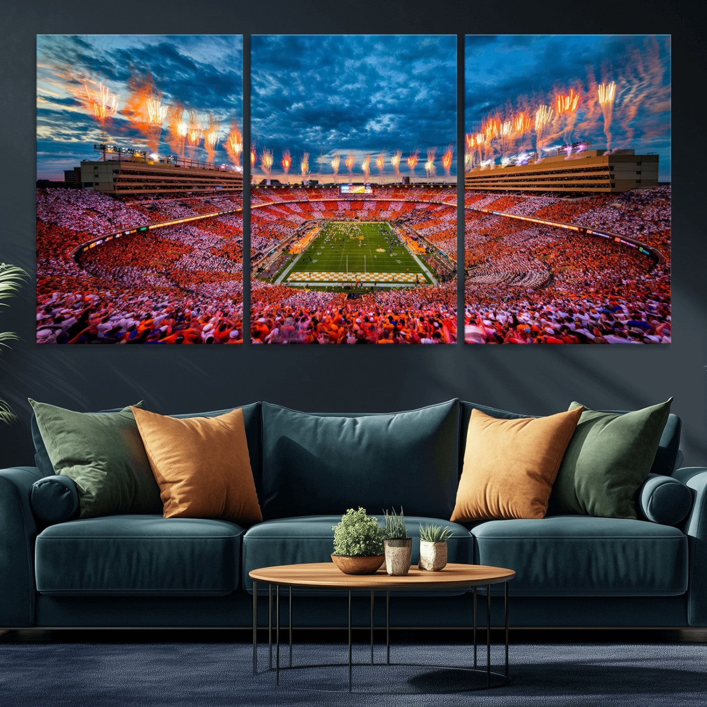 Tennessee Neyland Stadium Wall Art Print, Sports Arena Canvas Wall Art, Panoramic Stadium Canvas Print, Modern Athletic Field Art Printing