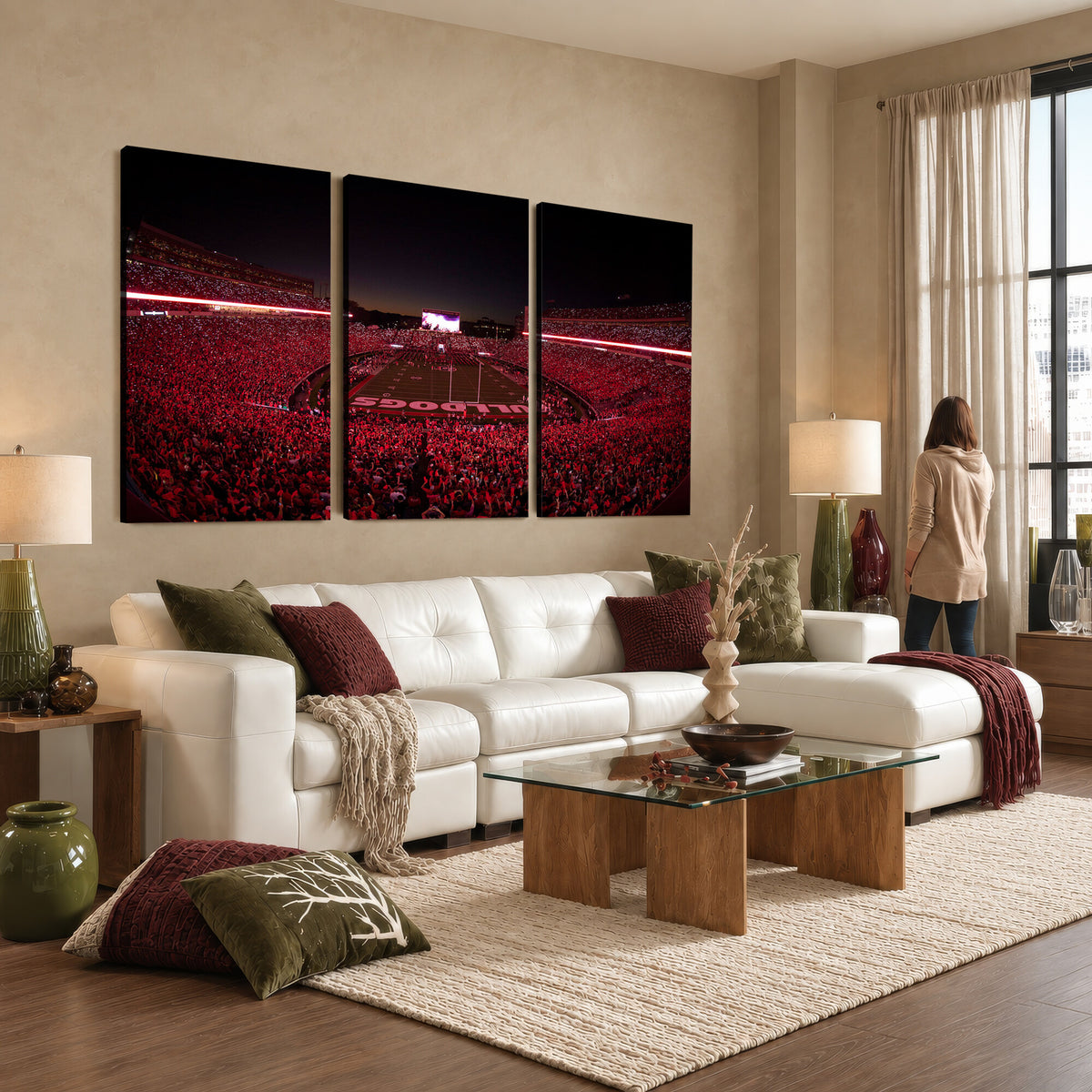 38331045-MGV-CV-36X24 - Dooley Stadium Wall Art, Sports Arena Canvas Print, Dooley Field Sanford Stadium