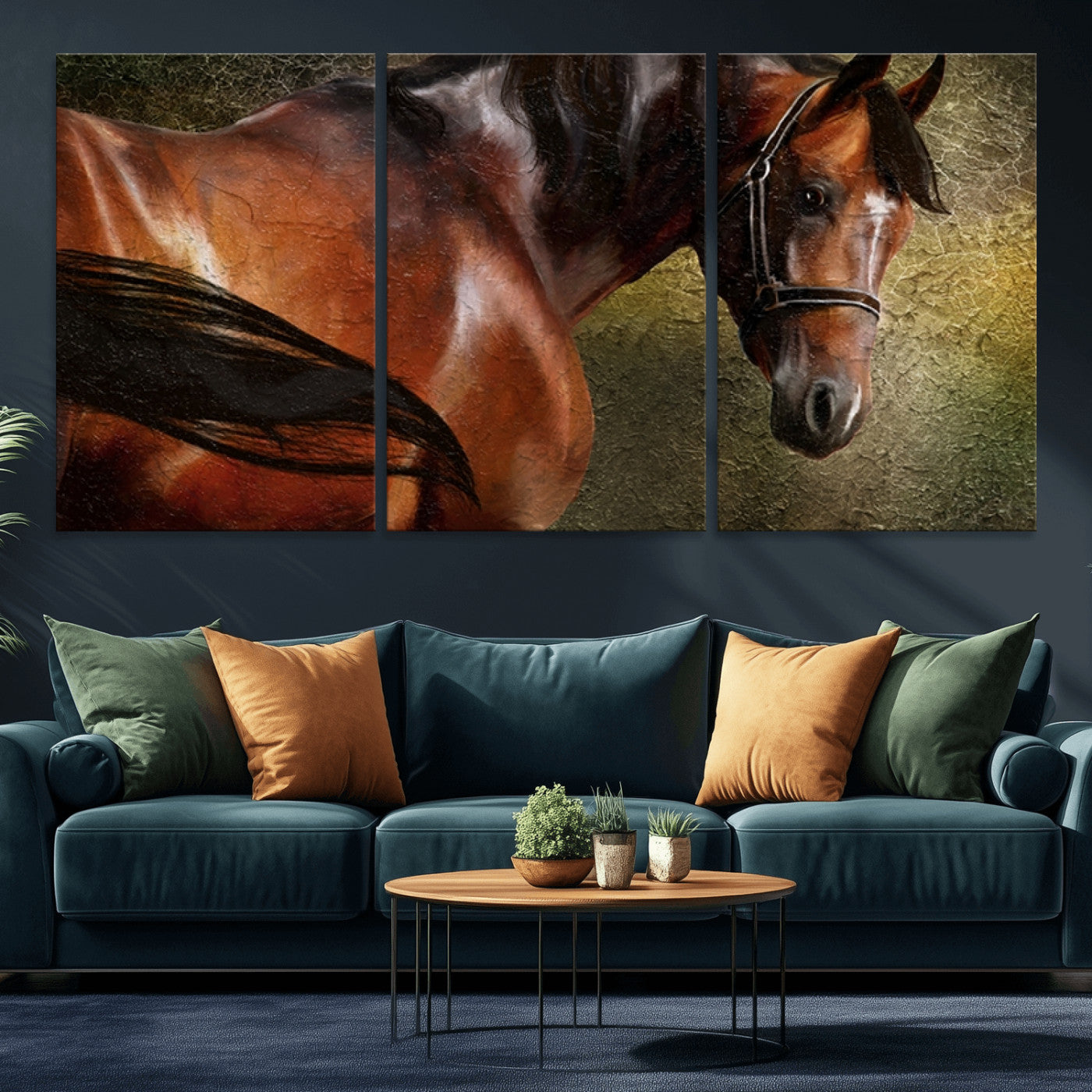 MGV-CV-60X30-3P - Wild Horses Wall Art Canvas Print