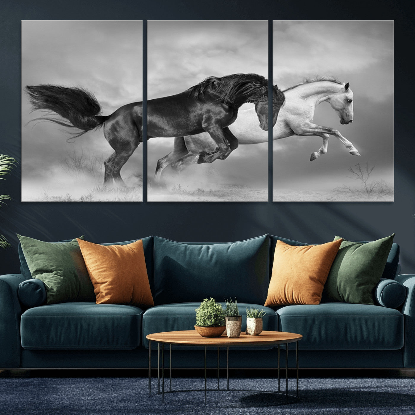 MGV-CV-60X30-3P - Wild Horses Wall Art Canvas Print