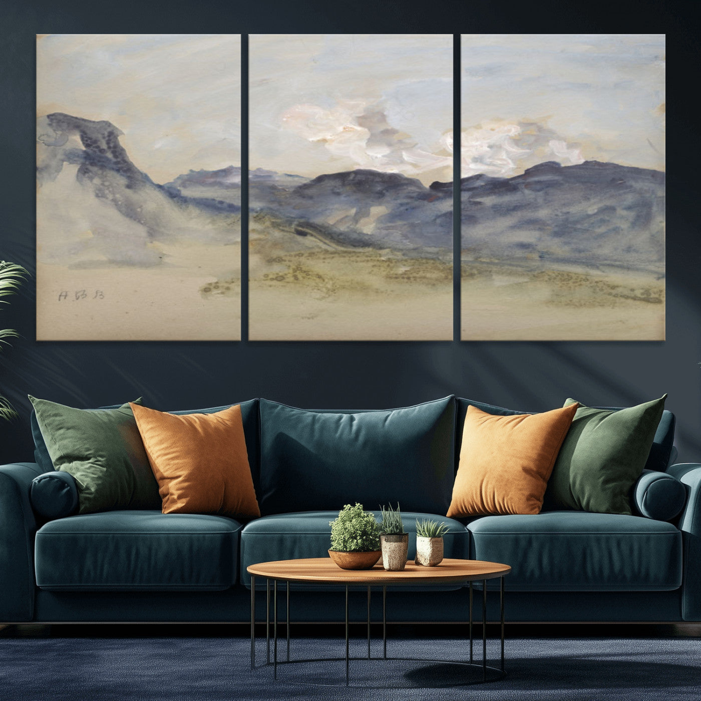 14644686-MGV-CV-36X24 - Alps Hercules Brabazon Brabazon Abstract Wall Art Canvas Print for Modern Home Decor