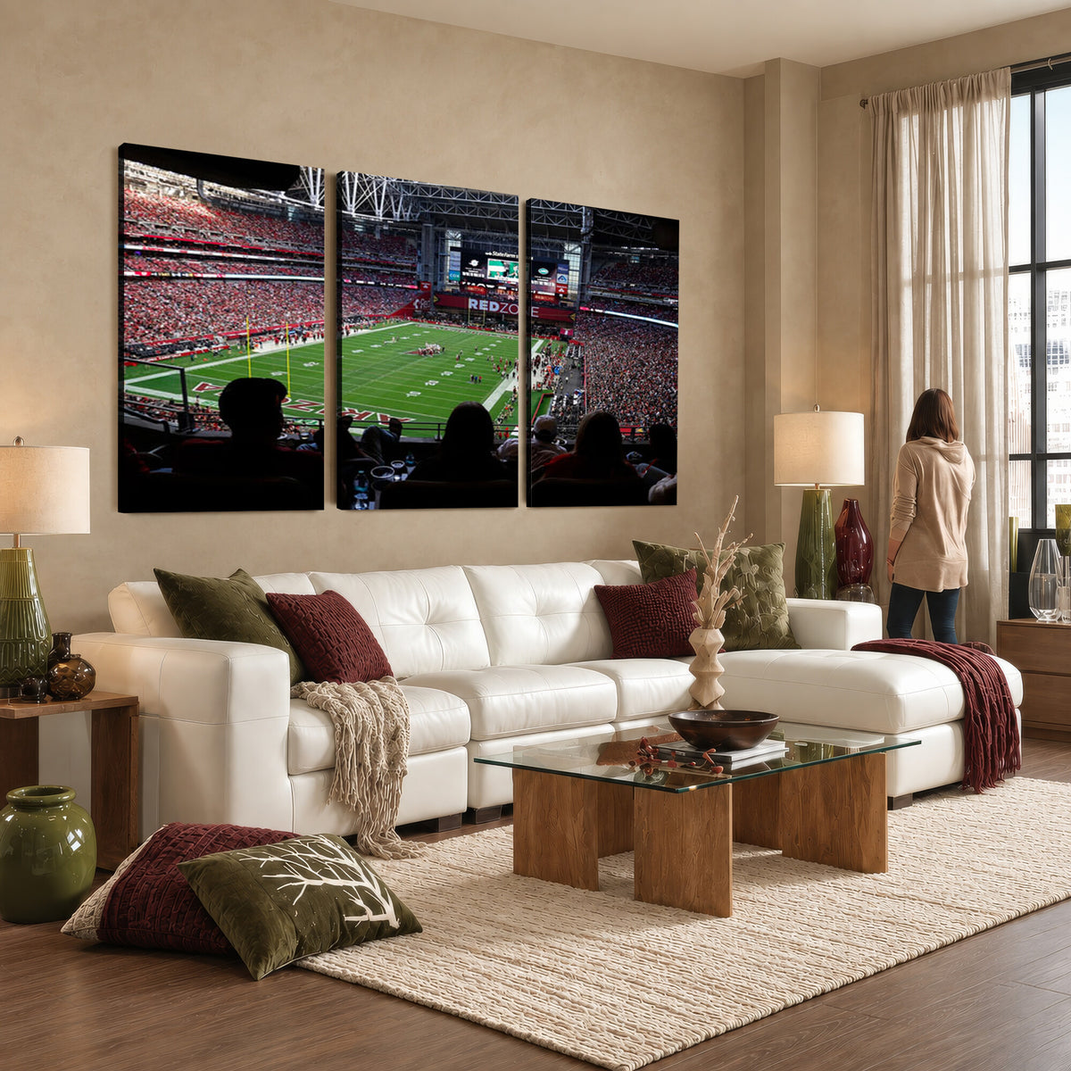 84196298-MGV-CV-36X24 - State Farm Stadium Canvas Wall Art, Arizona Cardinals Football Stadium Print, Glendale NFL Arena Photography Artwork