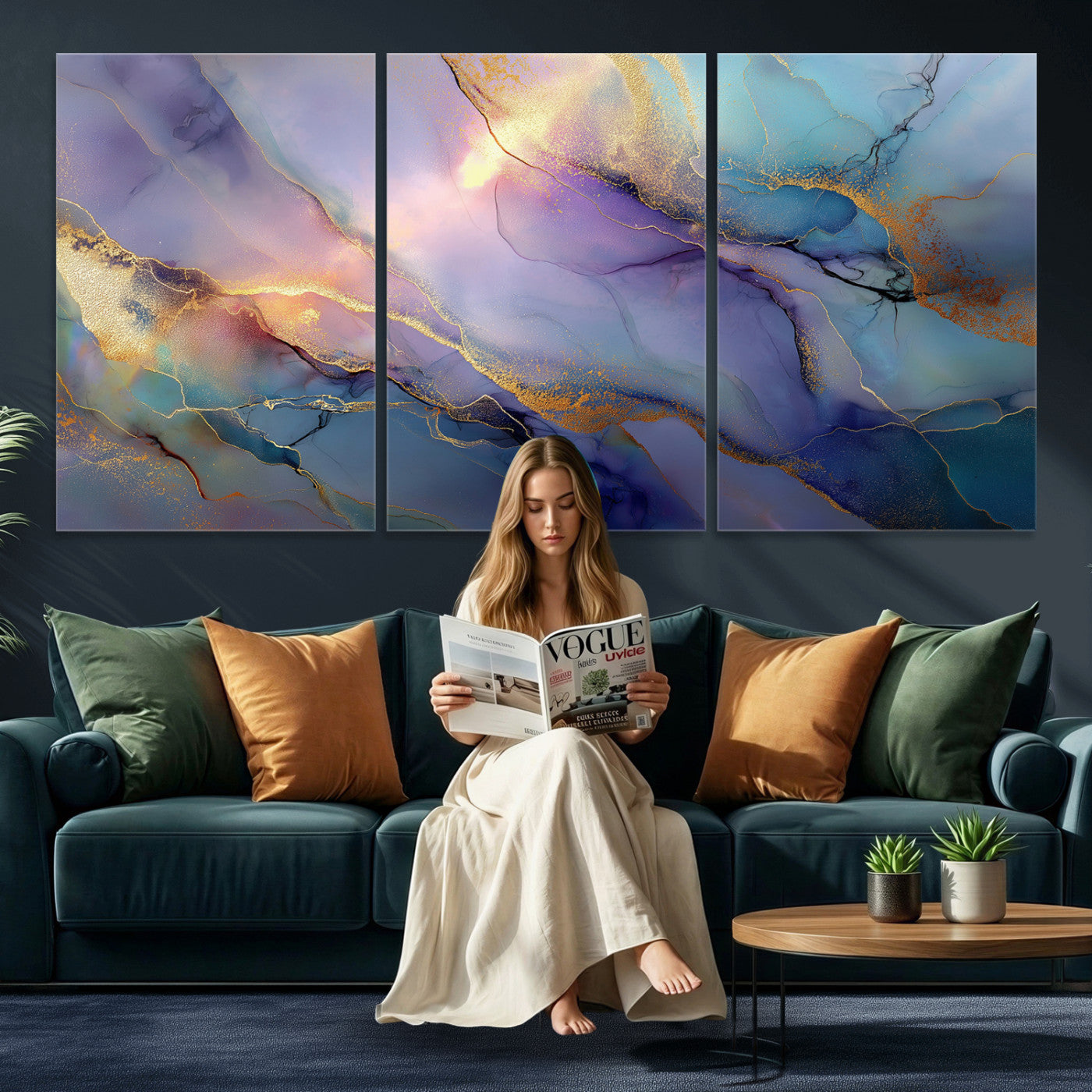 50939878-MGV-CV-36X24 - Colorful Abstract Canvas Wall Art Print, Vibrant Popup Color Art Print