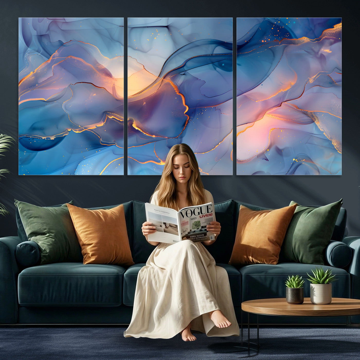 13710509-MGV-CV-36X24 - Colorful Abstract Canvas Wall Art Print, Vibrant Popup Color Art Print