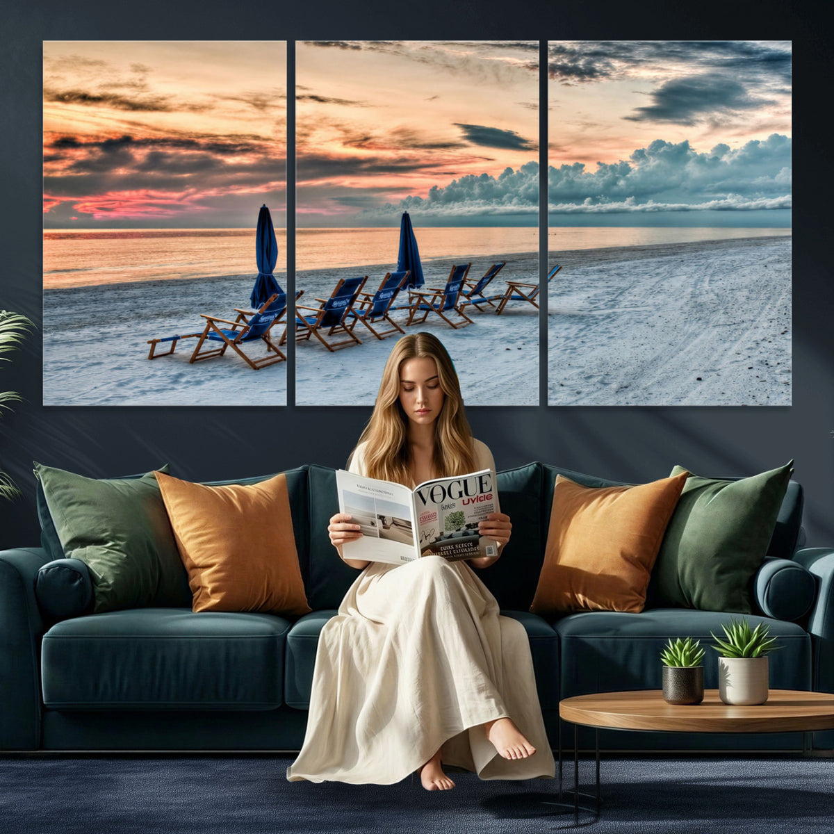 17237006-MGV-CV-36X24 - Serene Gulf Solitude Wall Art Canvas Print