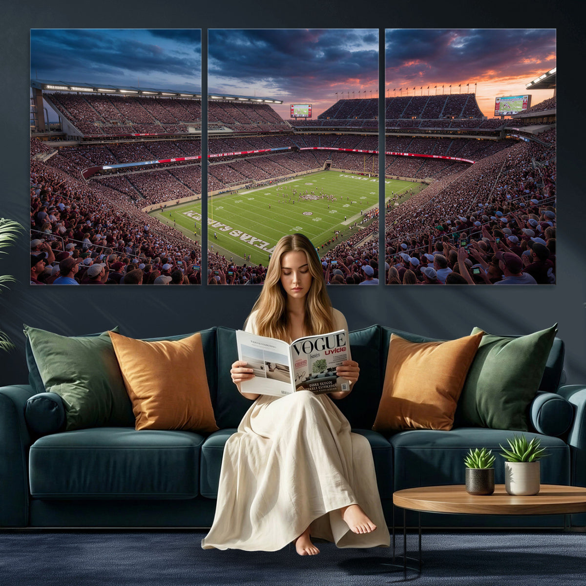 55475837-MGV-CV-36X24 - Stadium Wall Art Canvas Print