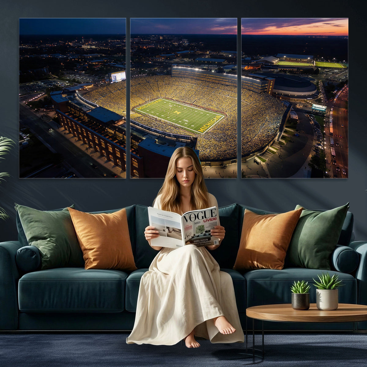 61127284-MGV-CV-36X24 - Stadium Wall Art Canvas Print
