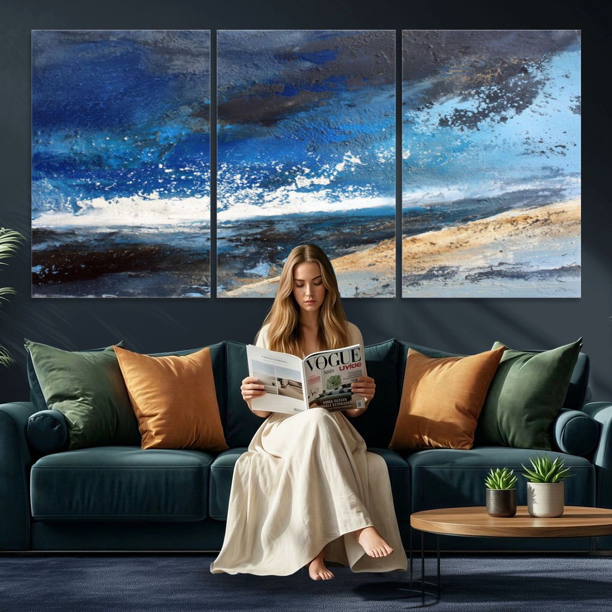 72157369-MGV-CV-36X24 - Extra Large Abstract Wall Art Canvas Print