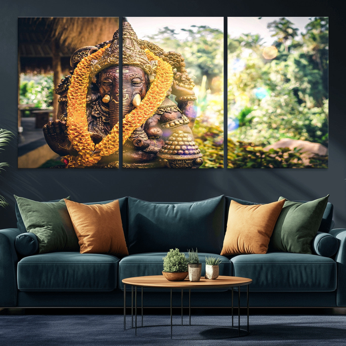 MGV-CV-60X30-3P - Hinduism Statue Wall Art Canvas Print