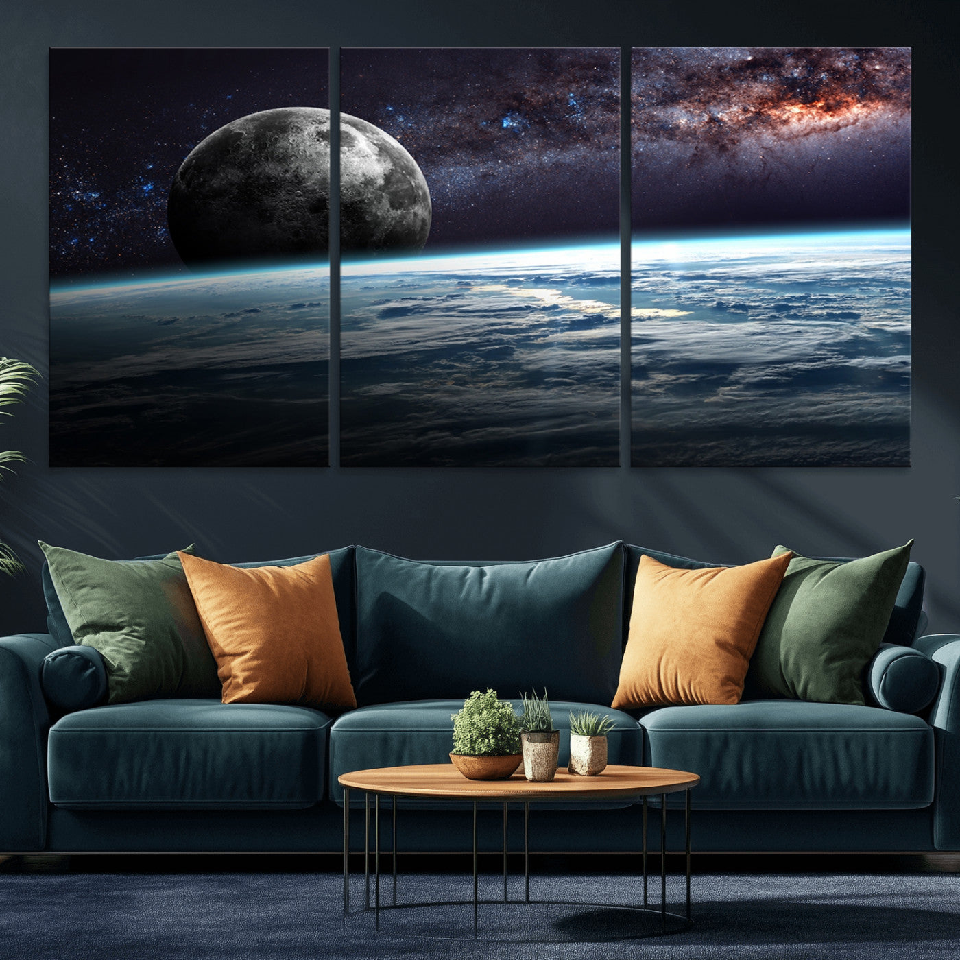 MGV-CV-60X30-3P - Space and Planet Canvas Print