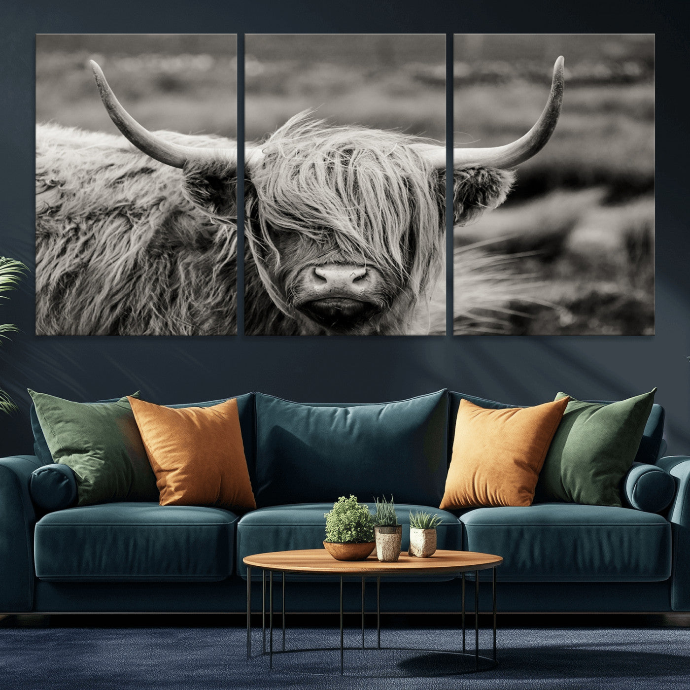 67365-MGV-CV-36X24-Cow Focus Canvas Wall Art Print