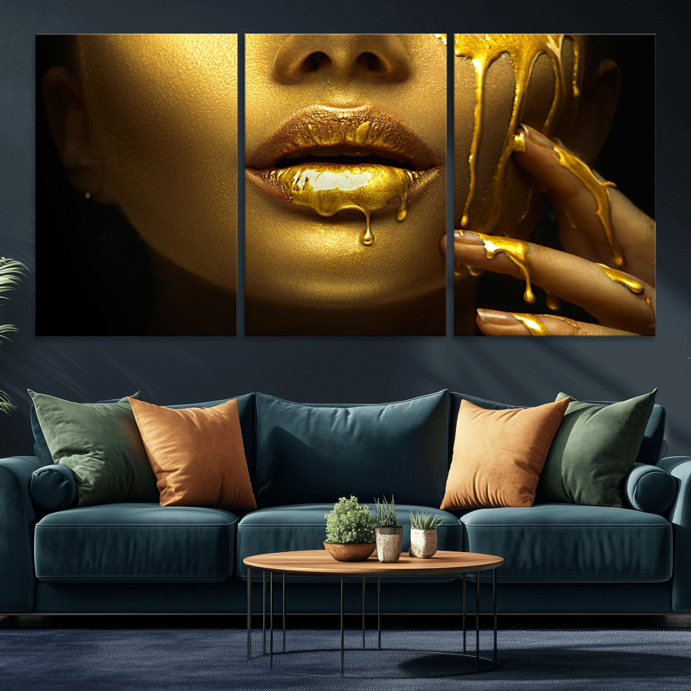 24252-MGV-CV-36X24-Gold and Women Wall Art Canvas Print
