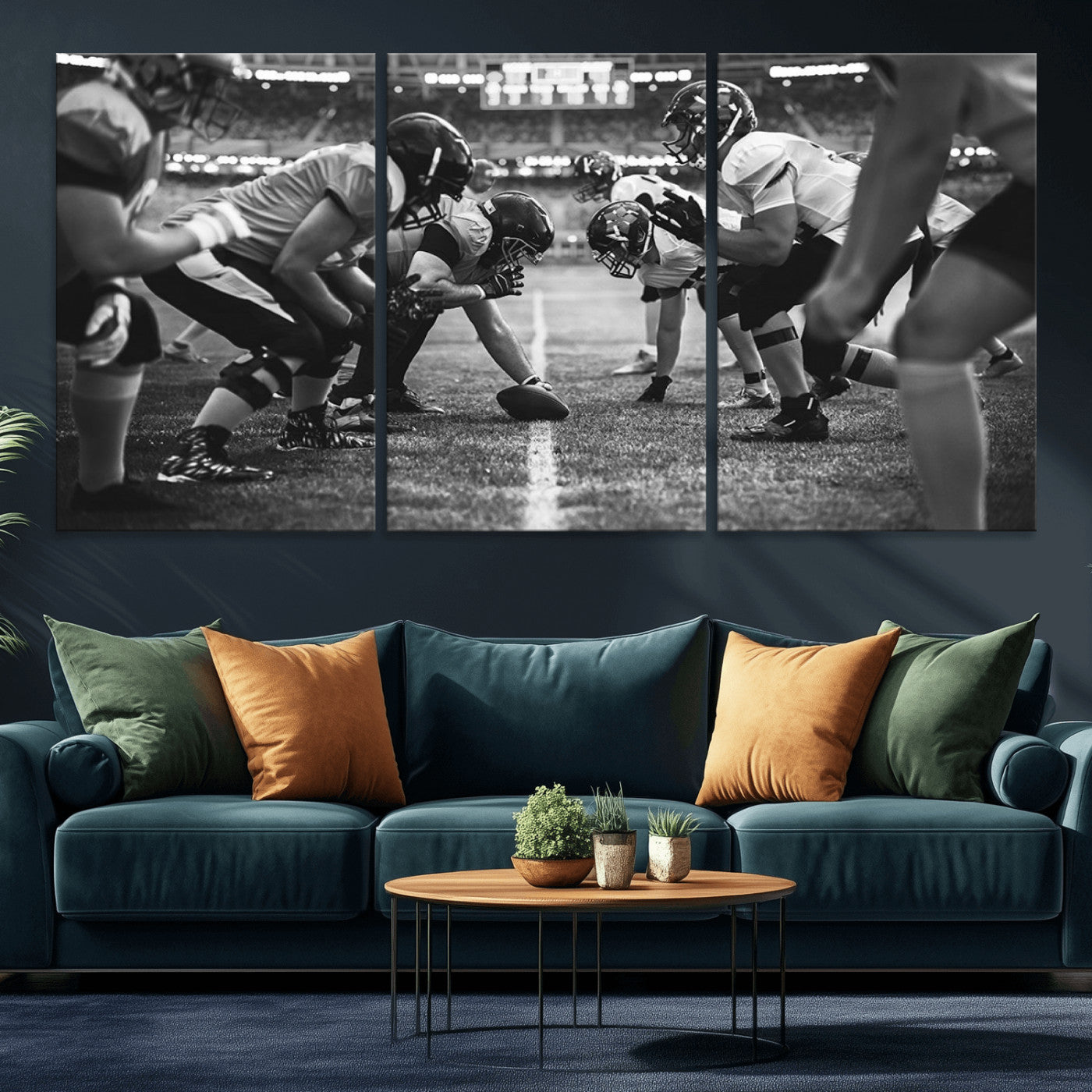 13273-MGV-CV-36X24-American Football Wall Art Canvas Print, Stadium Sport Wall Art Print