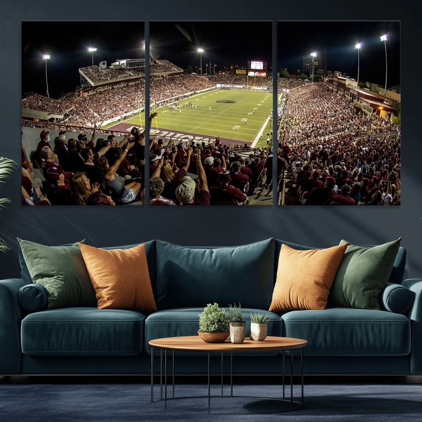 MGV-CV-60X30-3P - Washington-Grizzly Stadium Canvas Print, American Football Wall Art Canvas Print, Stadium Sport Wall