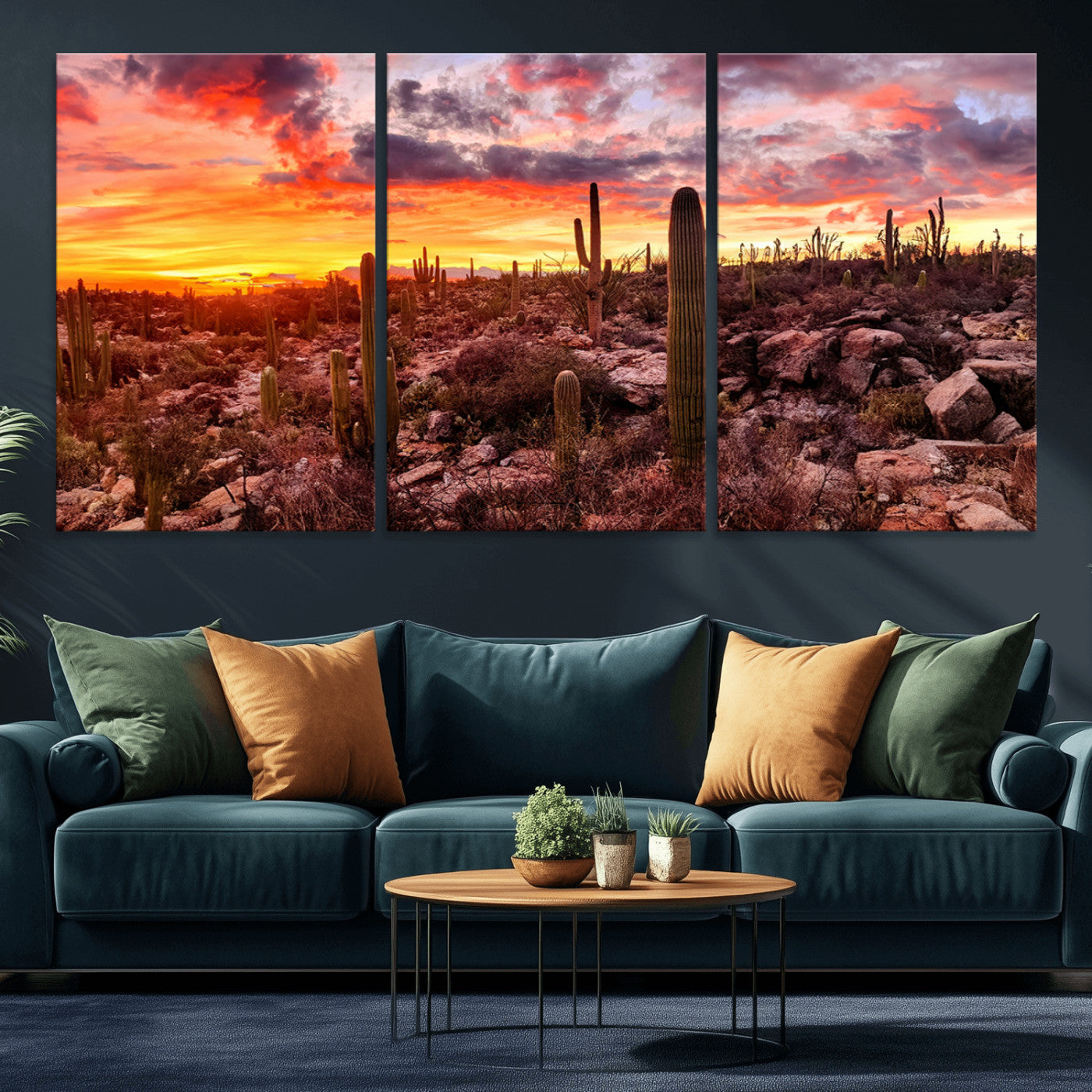 MGV-CV-60X30-3P - Arizona Desert Print, Western Cowboy Wall Art Print