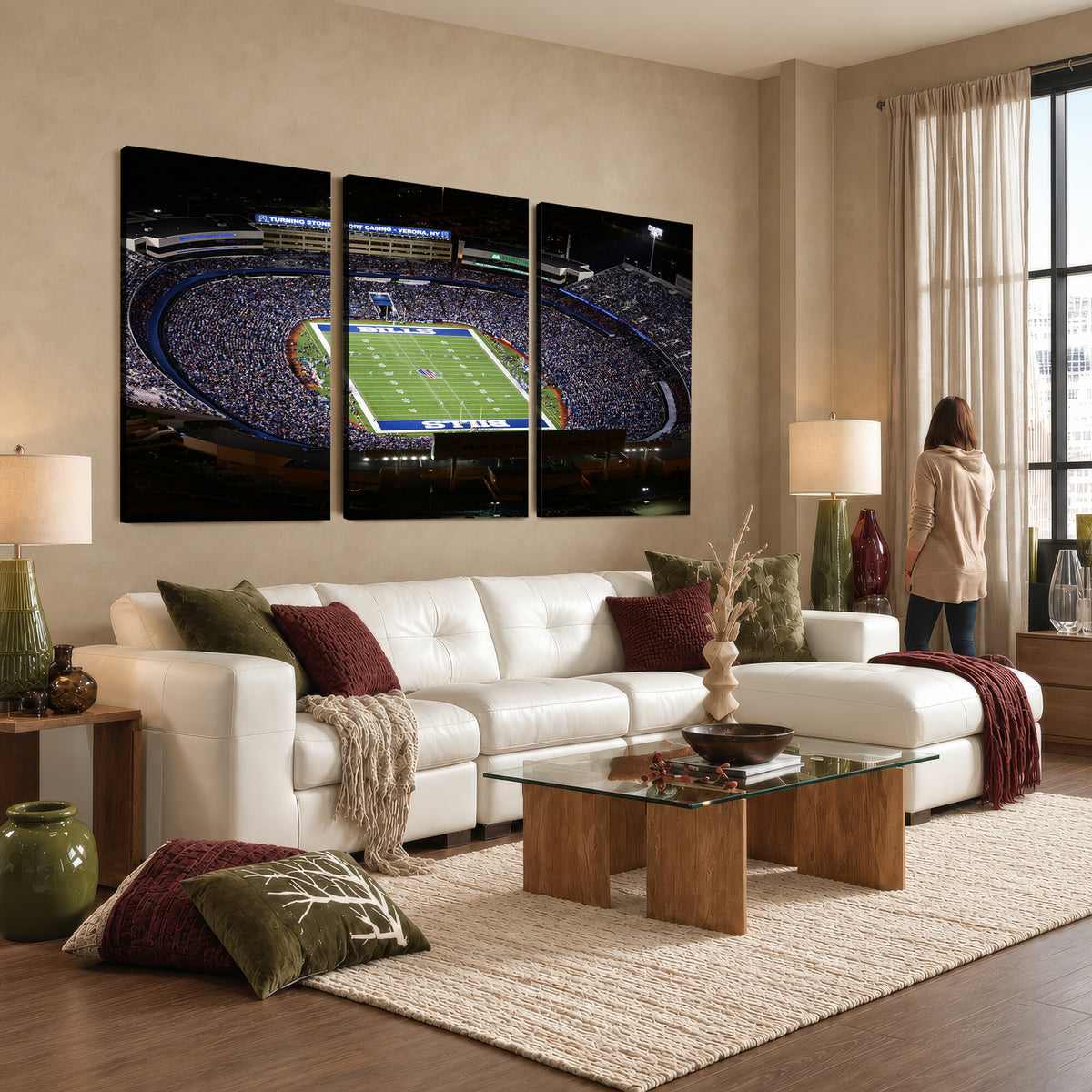 19030-MGV-CV-36X24 - Buffalo Bills NFL Football Team Print, Highmark Stadium